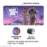 Grand Theft Auto / Neon Synthwave Vice City Gaming Mouse Pad (23inch x 11inch x 3mm) Extra Large Gaming Mouse Mat for Gamer, Waterproof Office Laptop and Desktop Mat