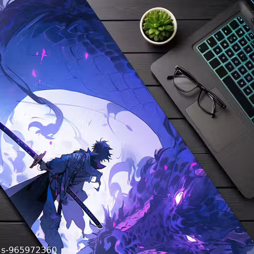 Moonlit Shadow Samurai – Japanese Anime Extended Gaming Mouse Pad