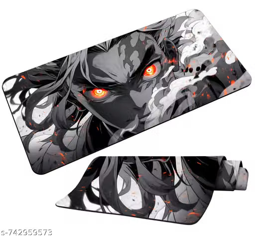 Demon Slayer: Fiery Eyes Anime Extended Gaming Mouse Pad – 23″ × 11.5″