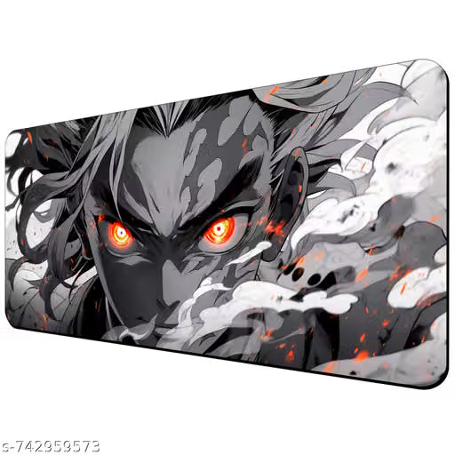 Demon Slayer: Fiery Eyes Anime Extended Gaming Mouse Pad – 23″ × 11.5″